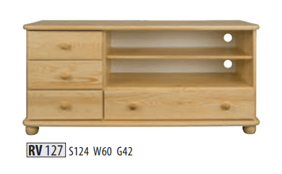 eoshop TV stolík RV127 (Farba dreva: Gray)